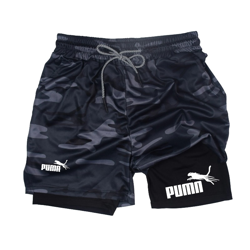 Compression Shorts Athletes - Summer Breathable Two-in-one Double-layer Shorts Men's