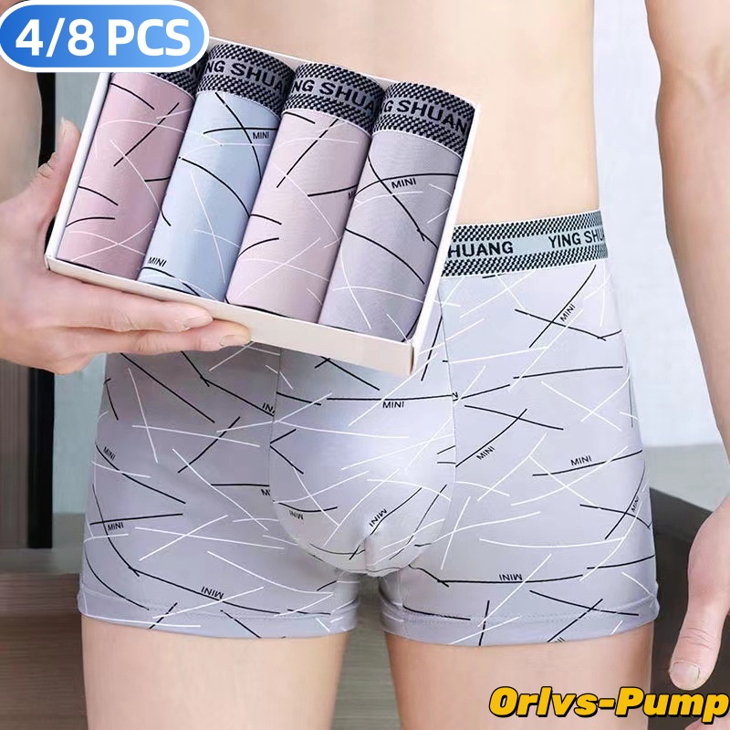 Multi Pack Underwear - 4PCS/Lot 2XL-4XL Men's Panties Striped Printing