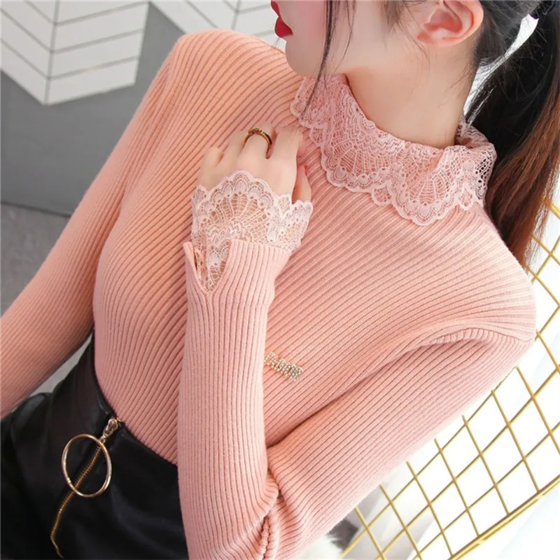 Thermal Long John - Women Sweater Pullover Winter Knitted Turtleneck