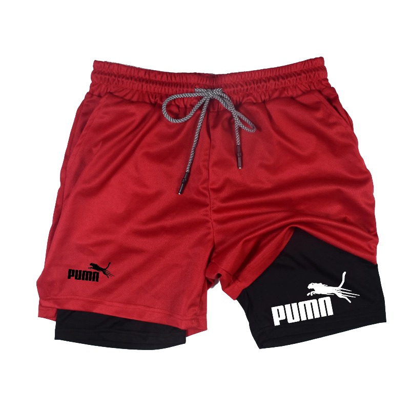 Summer Breathable Two-in-one D - Compression Shorts Athletes 评论和价格