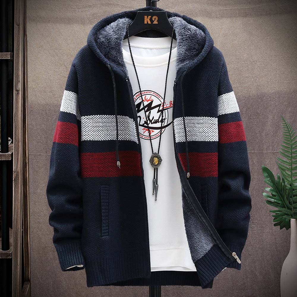 Men's Striped Sweater Coat Thi - Thermal Long John 评论和价格