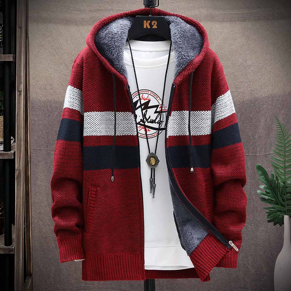 Men's Striped Sweater Coat Thi - Thermal Long John 评论和价格