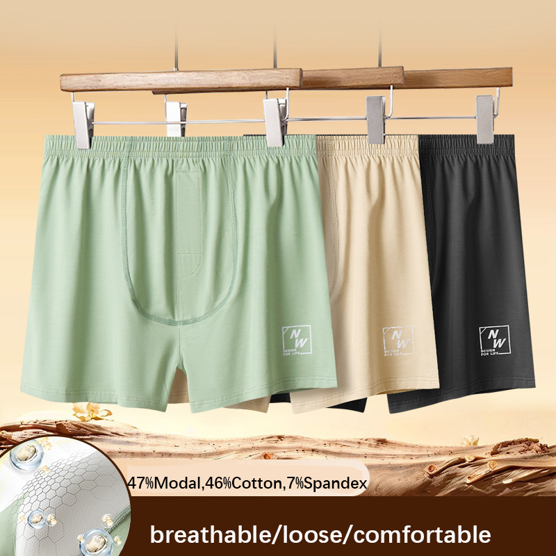 Solid Color Men Underwear Boxe - Boxer Shorts Modal 评论和价格