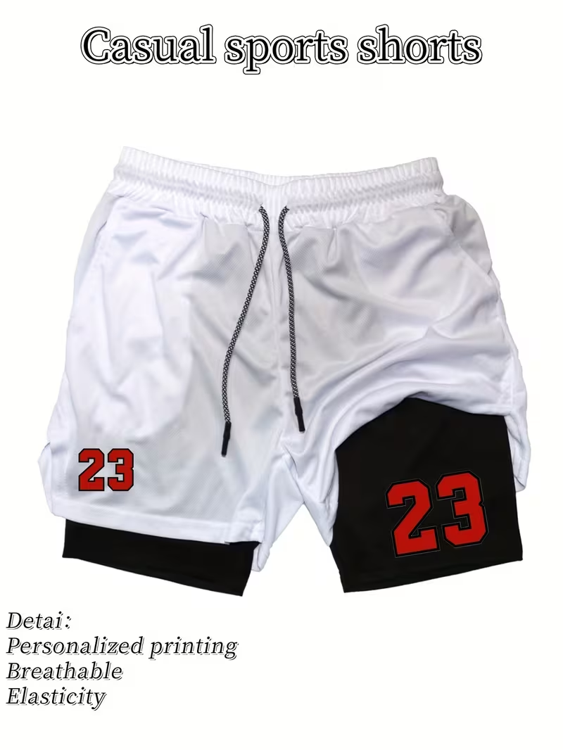 2026 New Men's Quick-Dry Doubl - Compression Shorts Athletes 评论和价格
