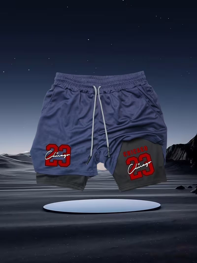 2026 New Men's Quick-Dry Doubl - Compression Shorts Athletes 评论和价格