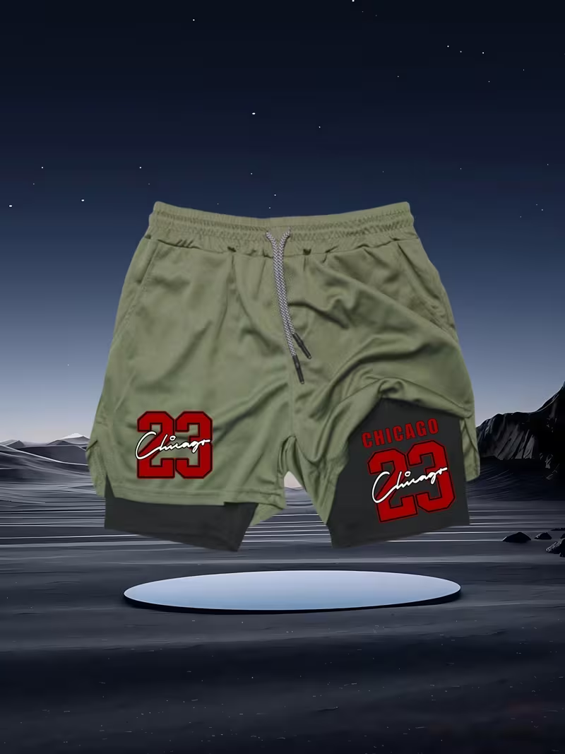 2026 New Men's Quick-Dry Doubl - Compression Shorts Athletes 评论和价格