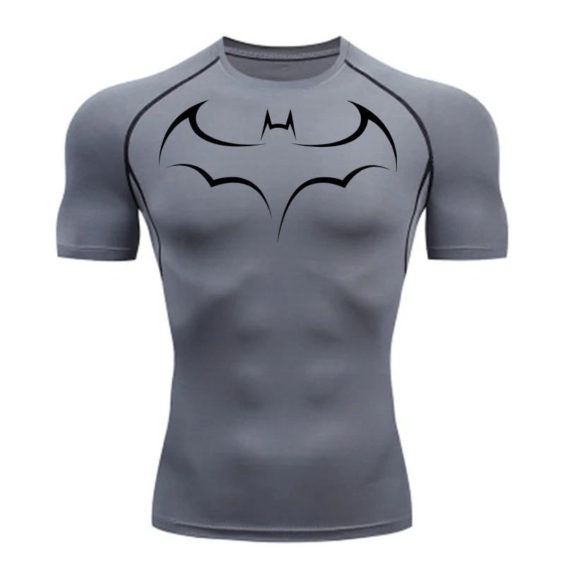 Bat Printed Men's Tight T-Shir - T Shirt Tight Fit 评论和价格