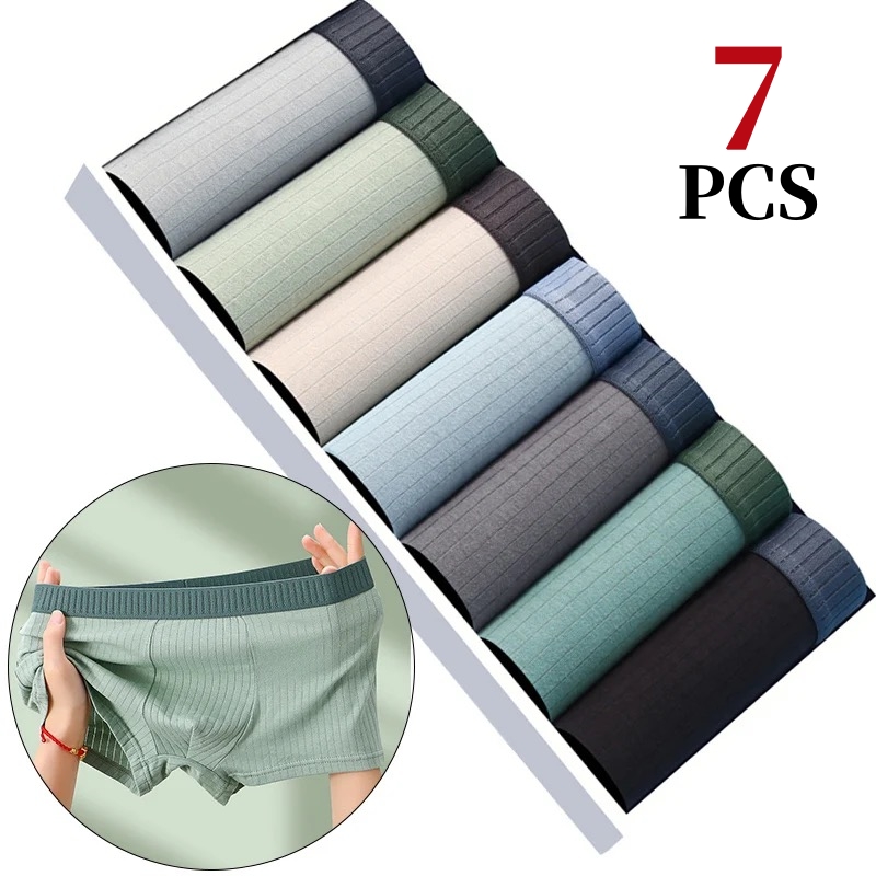 7Pcs/Lot Men's Cotton Underwea - Boxer Brief Pack Cotton 评论和价格
