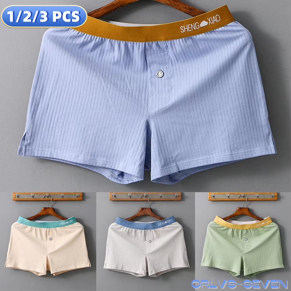 1/2/3 PCS Men's Panties Cotton - Boxer Brief Pack Cotton 评论和价格