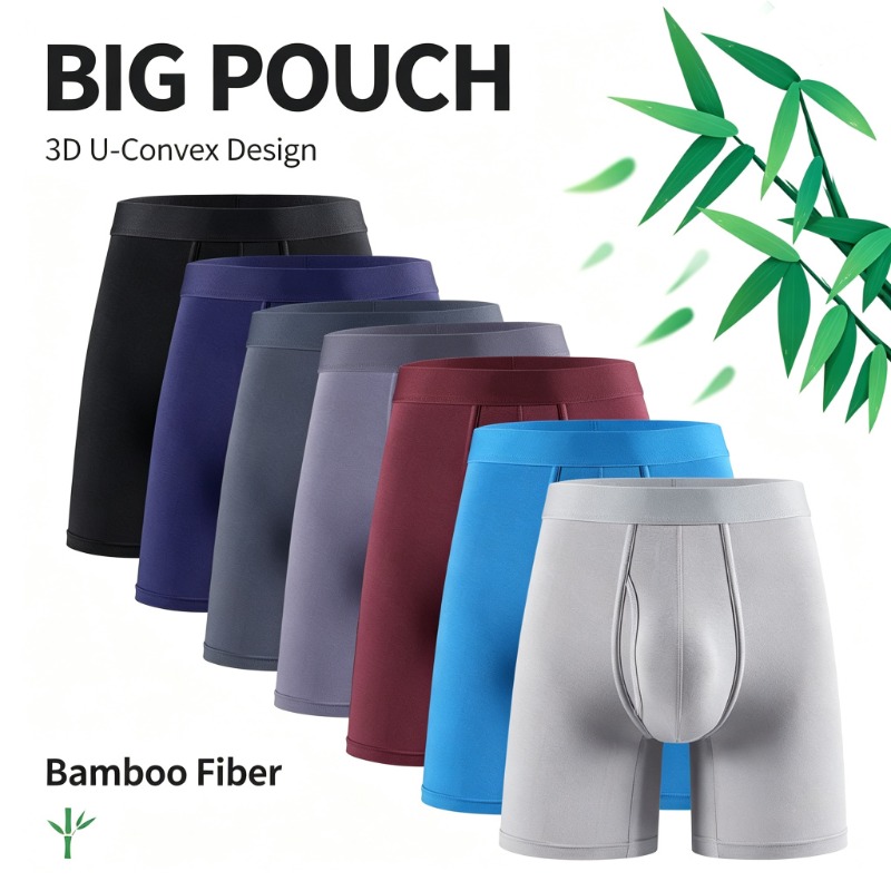 Men Bamboo Fiber Boxer Briefs  - Bamboo Fiber Trunk 评论和价格