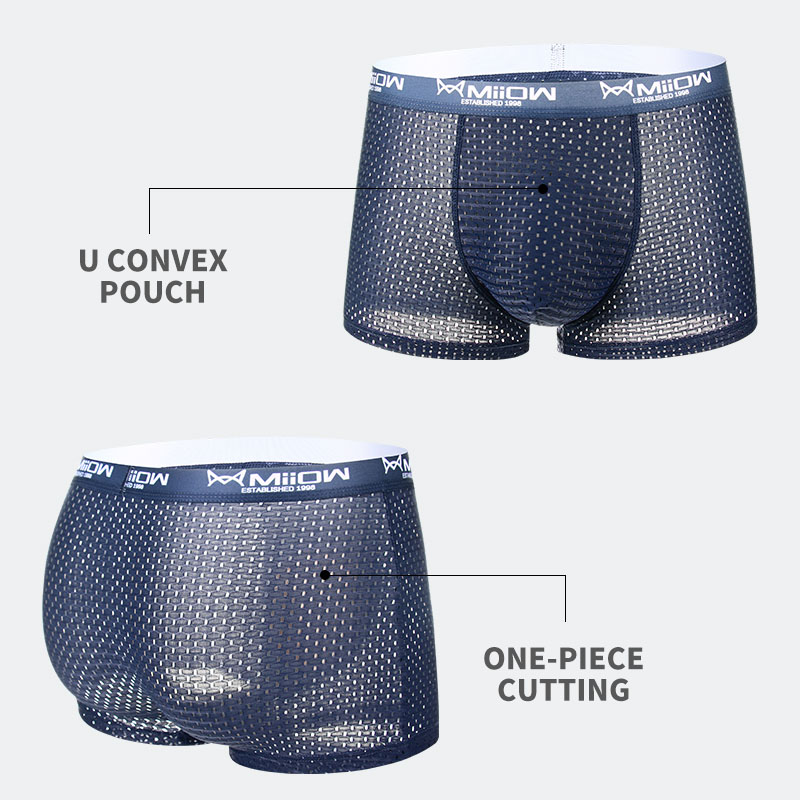 MiiOW 4Pcs Ice Silk Men Underw - Boxer Shorts Modal 评论和价格