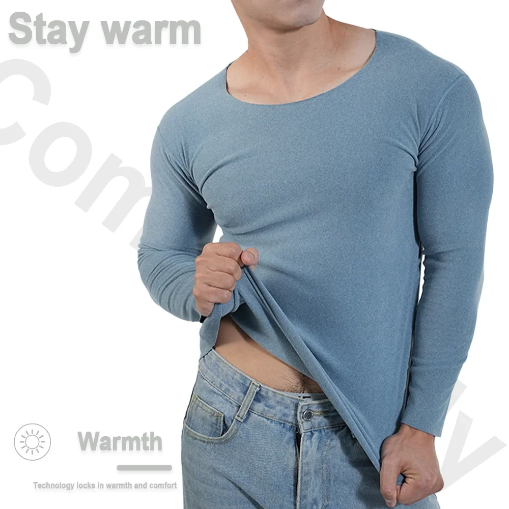 Men Thermal Underwear Long Sle - Undershirt Crew Neck 评论和价格