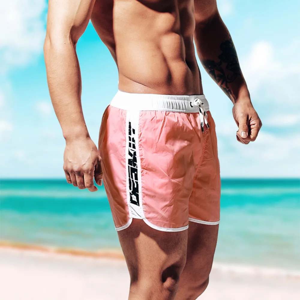 New Men's Swimsuit Shorts Beac - Bamboo Fiber Trunk 评论和价格