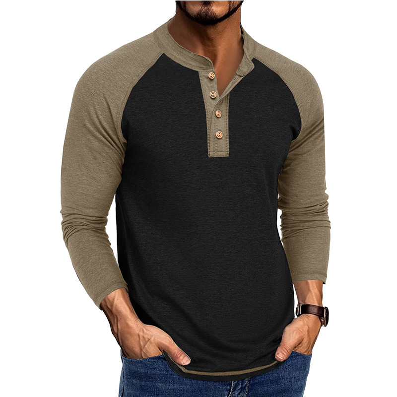 Men's New Long Sleeve Henley S - Base Layer Top 评论和价格