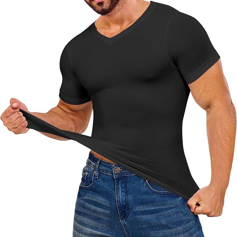 Men V Neck Compression Shirts  - Undershirt Crew Neck 评论和价格