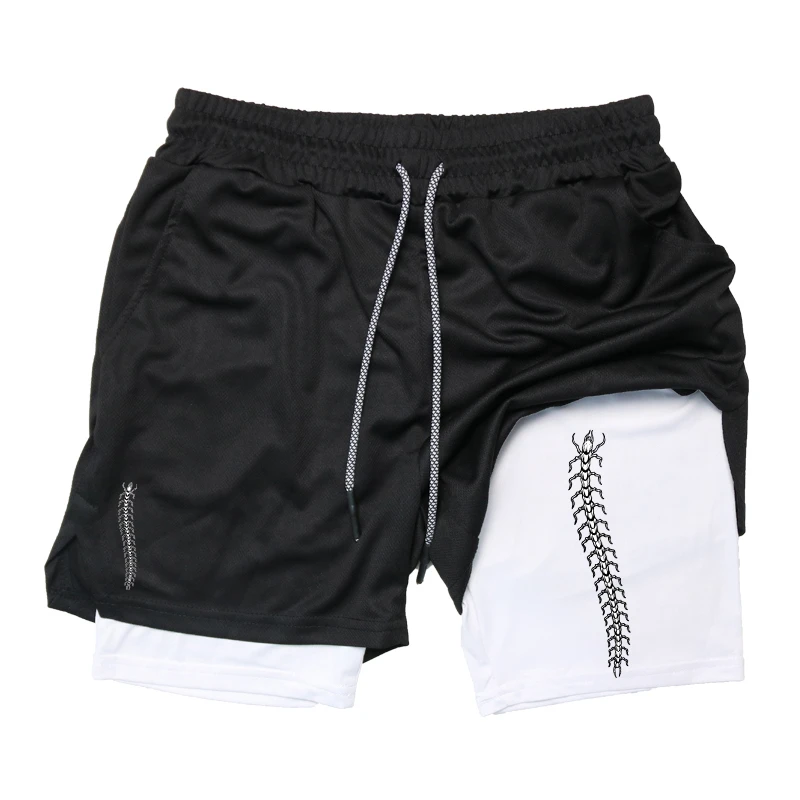 Print 2 in 1 Running Shorts fo - Compression Shorts Athletes 评论和价格