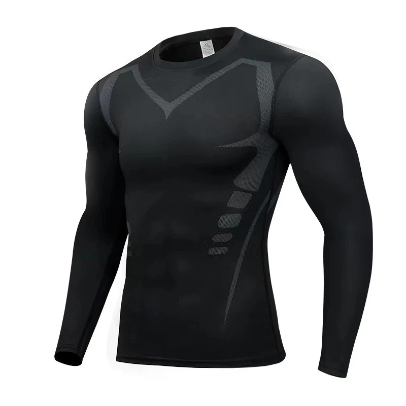 Men's long sleeved sports T-sh - T Shirt Tight Fit 评论和价格