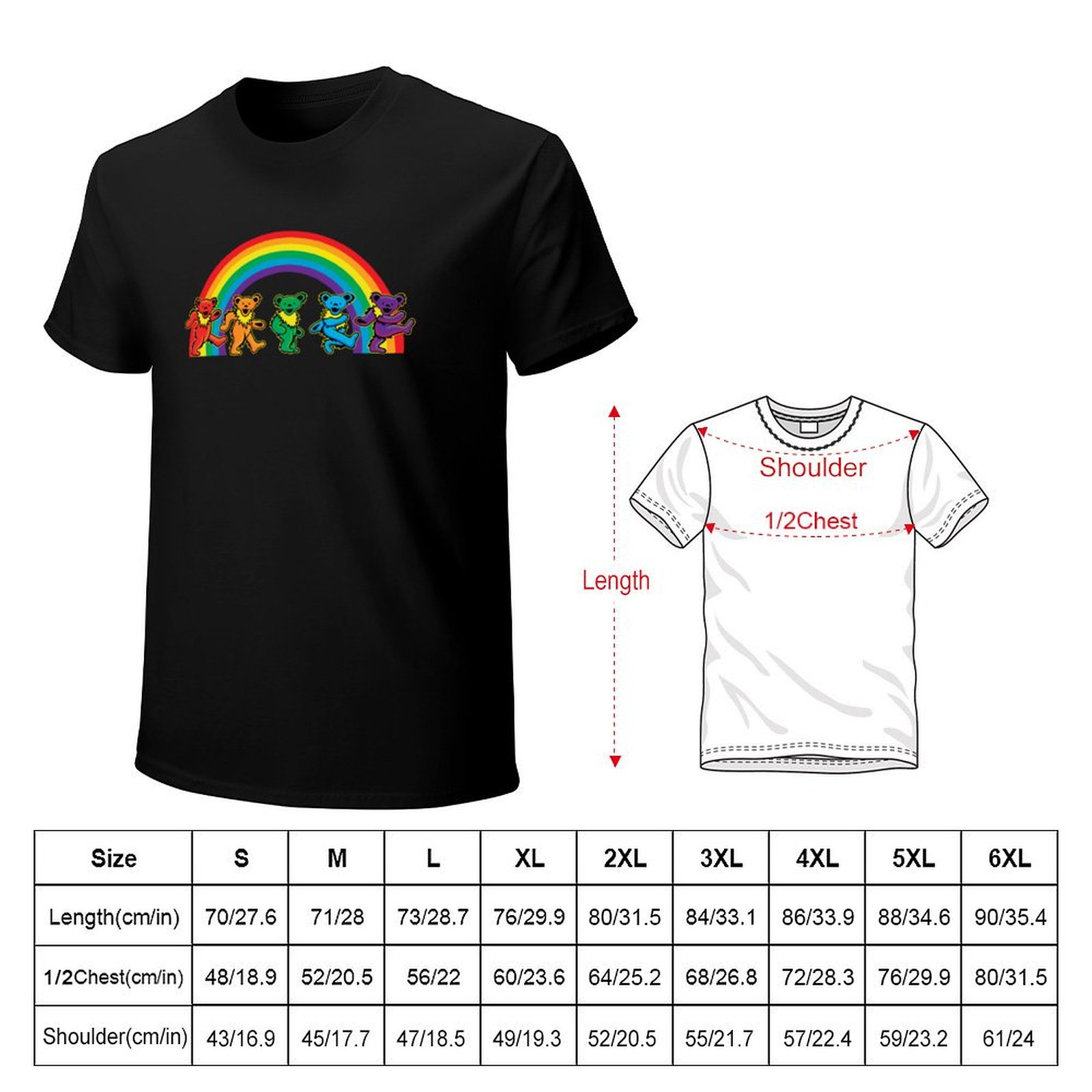 Walking bears under the rainbo - Undershirt Crew Neck 评论和价格