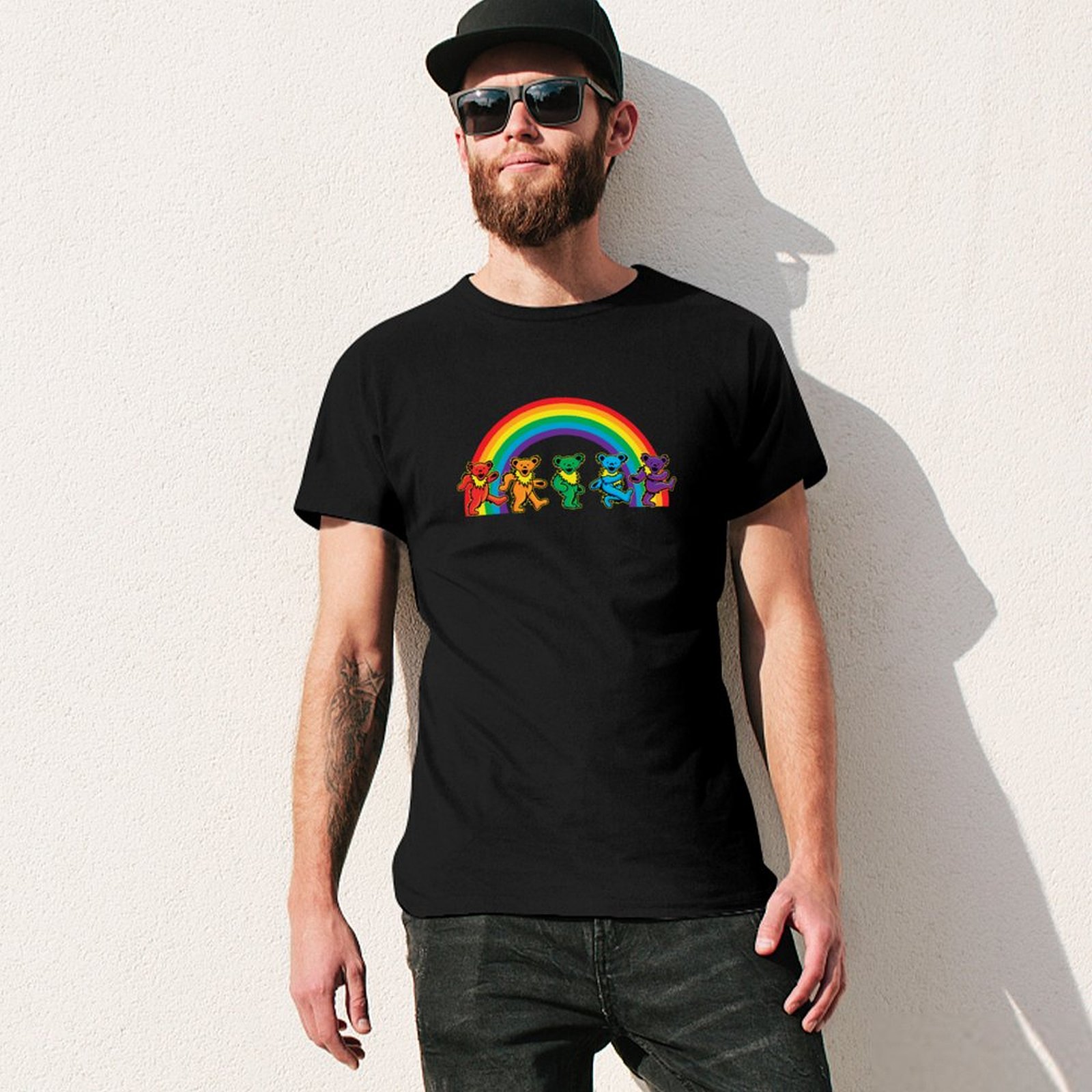 Walking bears under the rainbo - Undershirt Crew Neck 评论和价格