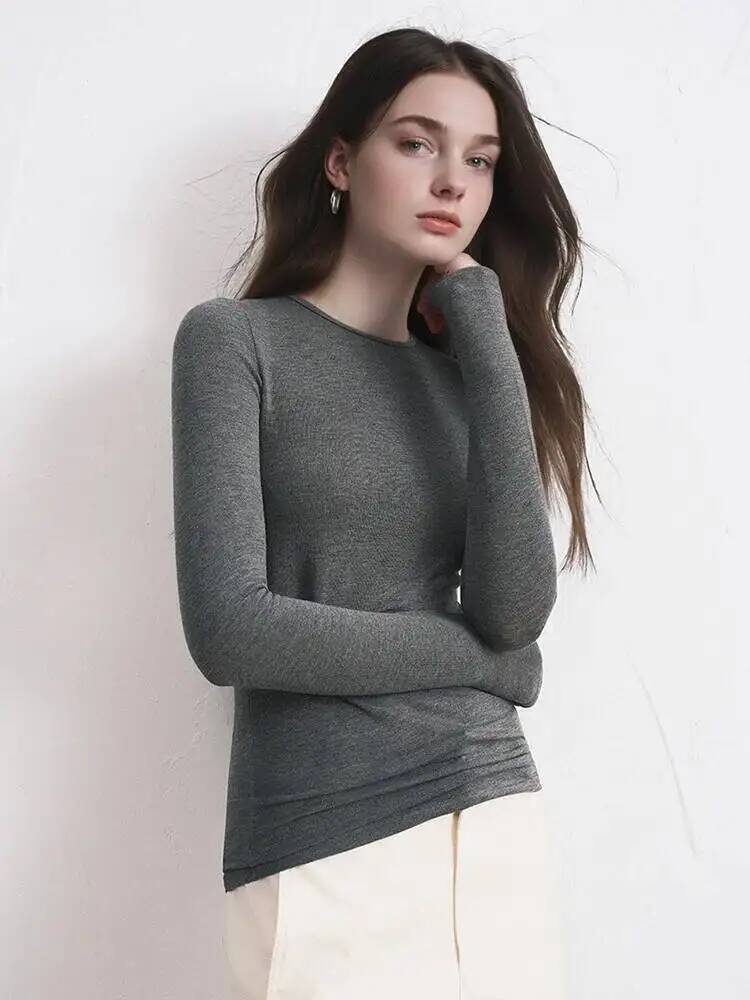 Women Cashmere Blend Long Slee - Base Layer Top 评论和价格
