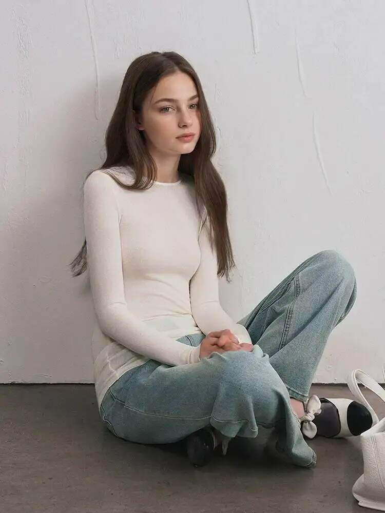 Women Cashmere Blend Long Slee - Base Layer Top 评论和价格